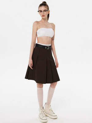 IRREGULAR PLEATS MIDI SKIRT_5color