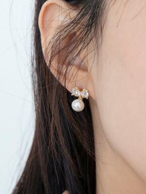 Ribbon&Pearl Earring