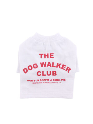 The Dog Walker Club Sleeve Tee for dog White