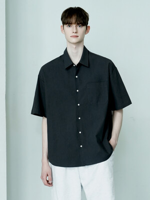 DM1020 SUMMER COTTON HALF SHIRTS_CHARCOAL