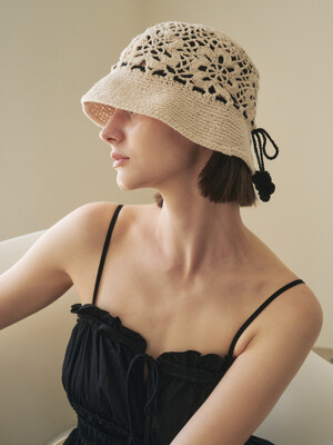 Manon Tied Crochet Hat (2 Colors)