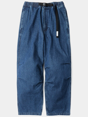 SL-LABEL BELTED PARACHUTE DENIM PANTS 미드나잇데님