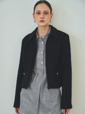 Zip-up Tweed Jacket_CTO138(3color)