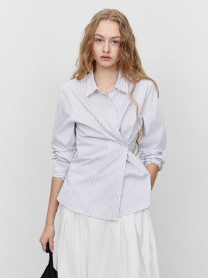 2-WAY ESSENTIAL SHIRT GREY STRIPE_UDSH5A201G2
