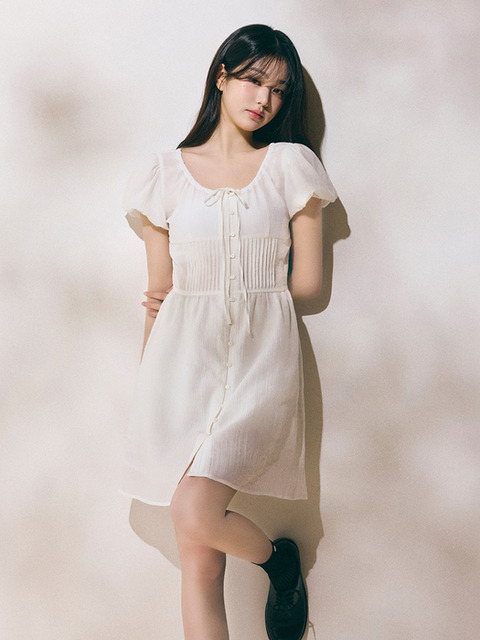 ワンピース ROLAROLA LACE MINI ONEPIECE rolarola LACE MINI ONEPIECE WHITE☆IVEウォニョン着用