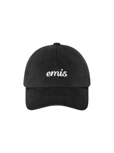 이미스 SMALL LOGO VELVET BALL CAP-BLACK