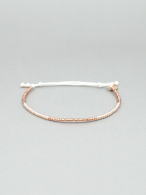 SINGLE THREAD bracelet, 20` Cherry-blossom edition - White