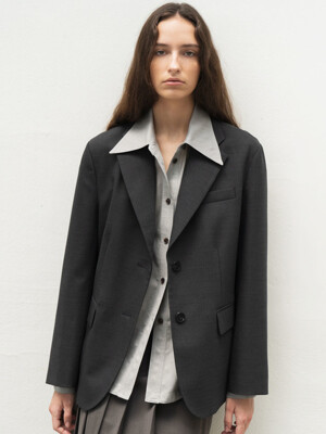 MARTIN MELANGE SINGLE JACKET (D/Grey)