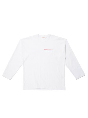 OVER FIT NOWHERE LAYERED LONG-SLEEVE_WHITE