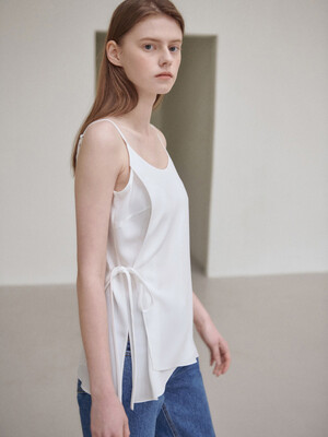 21SN sleeveless layered blouse [WH]