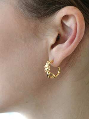 knot ring earring E041