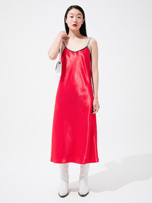 Majorca Slip Dress (RED-MULTI)