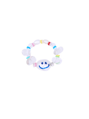 HAPPY THINGS BLUE SMILE BEADS RING