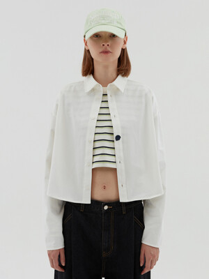 FIVETWO STAMP CROP SHIRT [OFF WHITE]