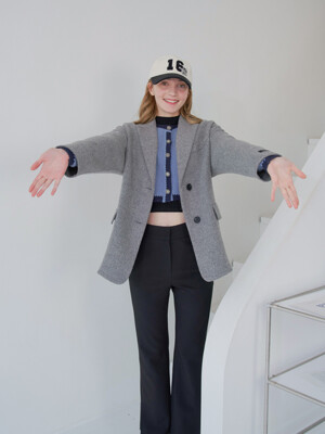 Wool two-button handmade jacket