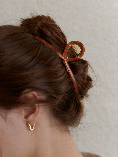 헤어액세서리 - 오블라 (OVLA ) - Twist metal point hair clip (brown syrup)