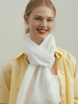 twinkle cotton scarf - white