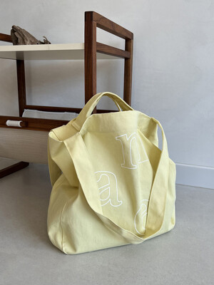 MAE logo bag _ Lemon Yellow  로고 숄더 에코백