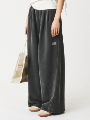 Atina Wide Banding Sweatpants - Vintage Charcoal