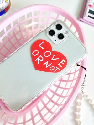 Red Loveornot Clear Jelly Phonecase