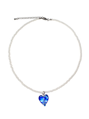 Blue Love Pearl Beads Necklace