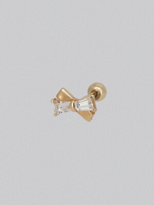 14k square cubic ribbon piercing