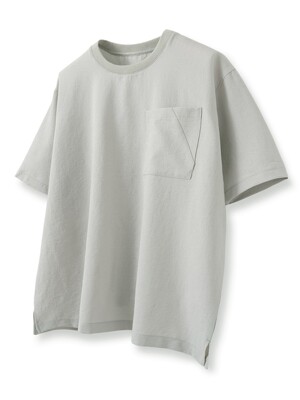 아이보리 오버핏 와플조직 라운드넥 반팔 티셔츠 (TNTS3E203IV)
