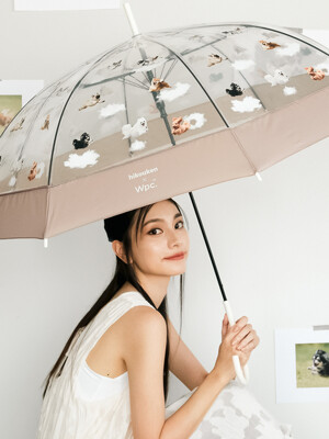 wpc우산 강아지 튼튼한 투명우산 비닐 장우산 PT-HK01-001