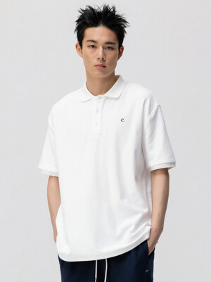 [24SS clove] Soft Terry Polo Shirt_Men (White)