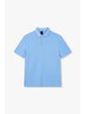 AX 남성 미니 로고 피케 폴로 셔츠-블루(A414131004)