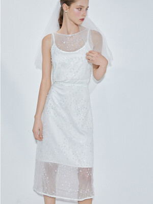 lumi lace sequin skirt