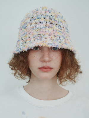 TAFFY CANDY BUCKET HAT, PINK MARBLE