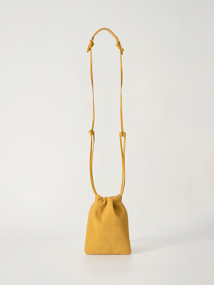 Fatu shoulder mini bag (Mustard suede)