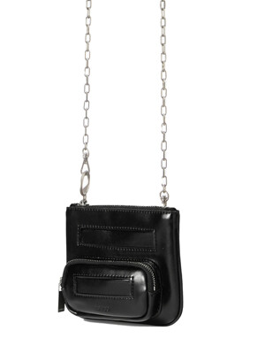 Pocket Mini Chain Bag (Black)
