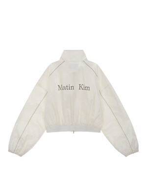 MATIN COATING CROP BLOUSON IN IVORY