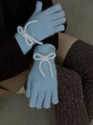 [W컨셉 단독] Ribbon Angora Glove_5COL (L244WGV010)