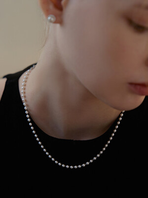 [6mm+10mm 진주귀걸이 증정] Pearl tail necklace