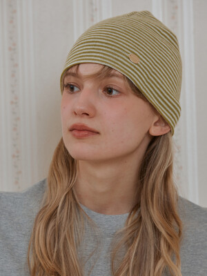 ANC LOGO STRIPE BEANIE_GREEN