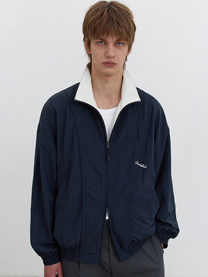 UNISEX BLOCKING WIND BREAKER NAVY_M_UDJU5B121N2