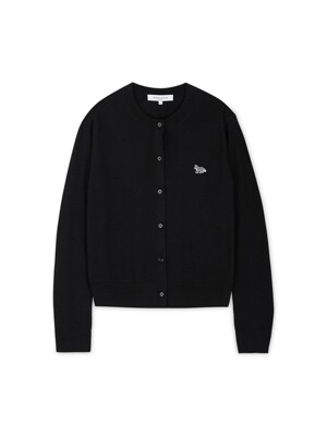 메종키츠네 여성 베이비 폭스 블랙 가디건 MW00507KT1036 BK