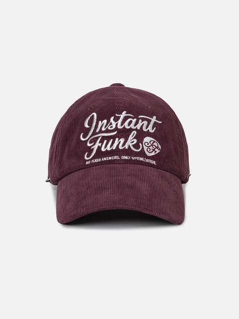 인스턴트펑크 PEAK CORDUROY BALL CAP - BURGANDY