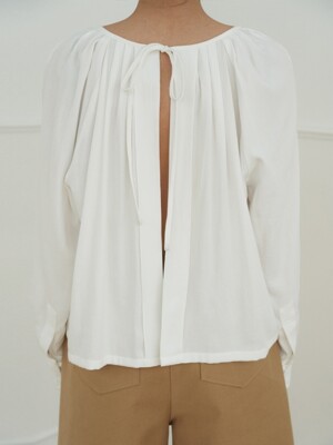 puff blouse_white