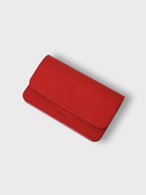Crepe Long Wallet (Red)