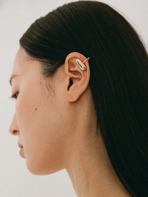 Oval earcuff - silver