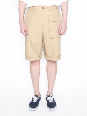 pnv016_soft mood cargo shorts (beige)