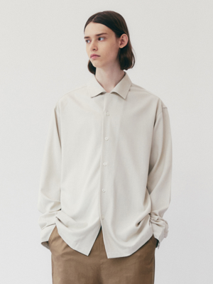 SOLID CAMP COLLAR SHIRT_IVORY