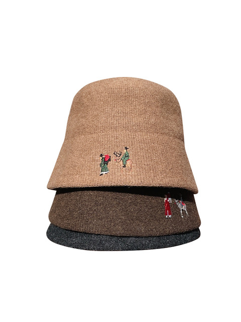 모자 - 이감각 (leegamgak) - 조선 크리스마스 자수 니트 버킷햇(Christmas in Joseon bucket hat)