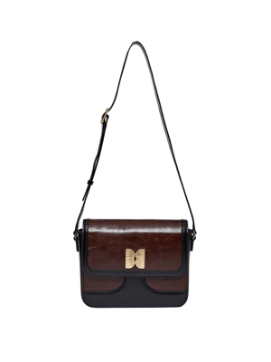 HESTIA Square Bag - Brown/Black