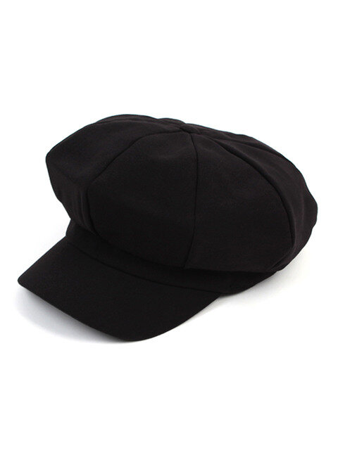 모자,모자 - 유니버셜 케미스트리 (Universal chemistry) - Hard Poly Black Newsboy Cap 뉴스보이캡