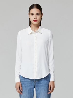 SILKY LINE BLOUSE_IVORY